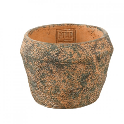 PTMD bloempot Lourdes geel/groen 12 cm