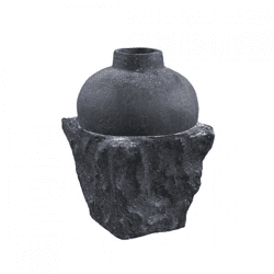 PTMD Vase Mailey rund S anthrazit 38 cm