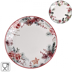 Siaki plate porcelain 27 cm 2 assorted