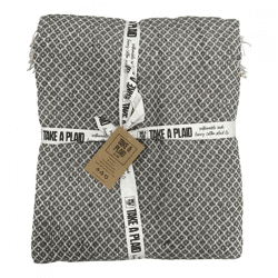 Take a Plaid 26 recycelte Baumwolle grau 125 x 150 cm