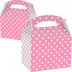 Leckerli-Box Herzen rosa 18 cm