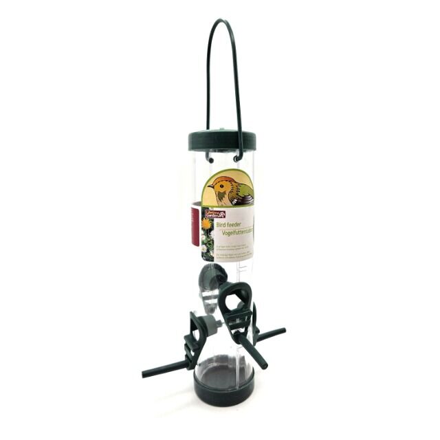 Vogelfutterstation Vogelfutterspender Station Futtersilo hängend Futtersäule Vögel Wildvögel 25cm