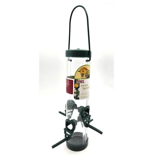 Vogelfutterstation Vogelfutterspender Station Futtersilo hängend Futtersäule Vögel Wildvögel 25cm
