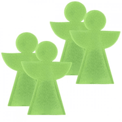 Christmas egg warmer Angel felt green 20 cm set of 4