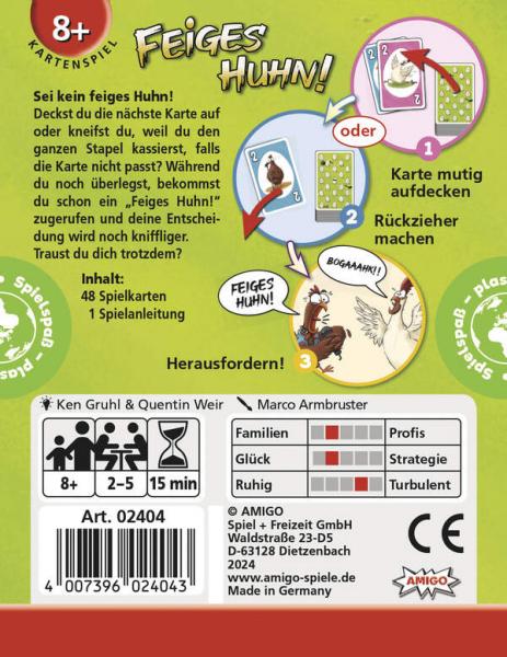Amigo 02404 - Feiges Huhn! - Kartenspiel