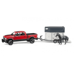 Bruder 02501 - RAM 2500 Power Wagon mit Pferdeanhänger und Pferd, 1:16