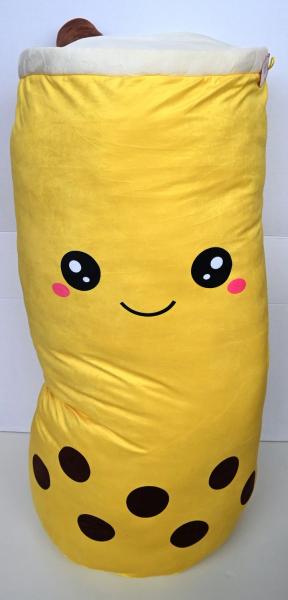 Bubble Tea Pl&uuml;sch gelb - 100 cm