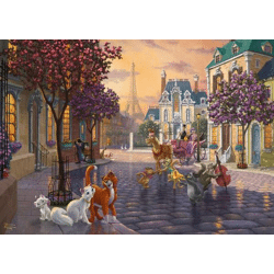 Disney, The Aristocats - 1000 piece jigsaw puzzle (Thomas Kinkade)