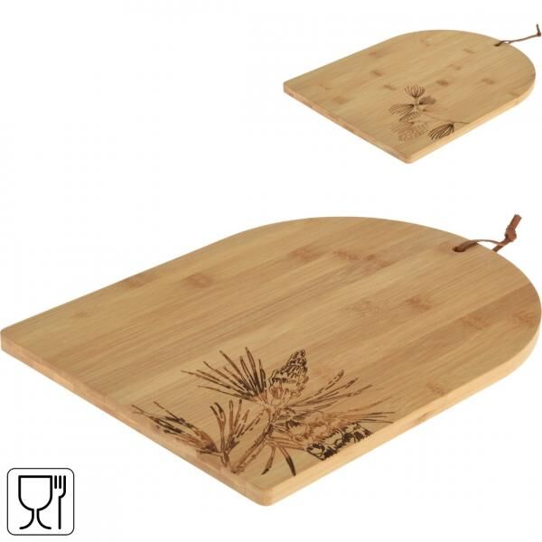 Excellent Houseware Servierbrett aus Bambus 35 cm 2 sortiert