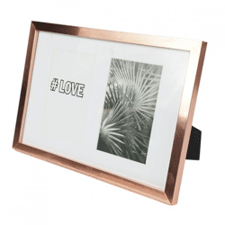 Fotorahmen 2 Fotos Passepartout rose gold 10 x 15 cm