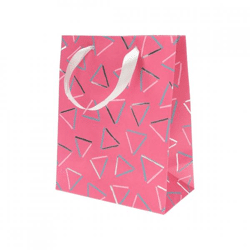 Gift bag Retro pink 16.5 x 8.5 x 21.5 cm