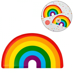 Ginger Ray Einwegteller Rainbow Papier 8 Stück
