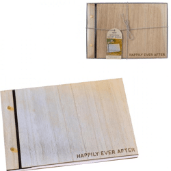 Ginger Ray guest book wood 26 cm