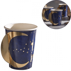 Ginger Ray drinking cups disposable blue 8 pieces