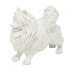 Housevitamin statue Pomeranian Dog white 10.5 cm