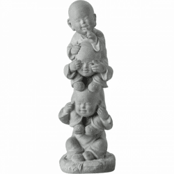 J-Line Statue Mönch auf Schultern 58 cm