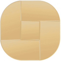 Len-Fra wall mirror Munch gold 100 x 100 cm