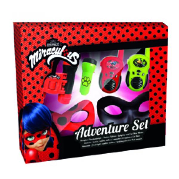 Miraculous - Adventureset 6 teilig - Inhalt: 2 Masken, 1 Fernglas, 1 Taschenlampe, 2 Walky Talkies