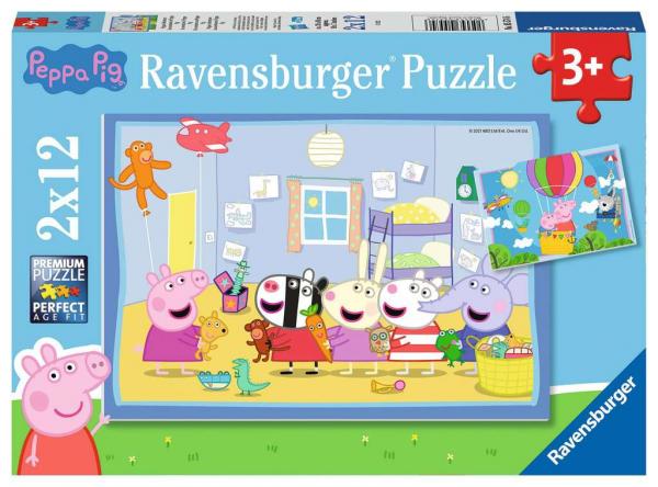 Peppa Pig: Peppas Abenteuer - Puzzle 2x12 Teile