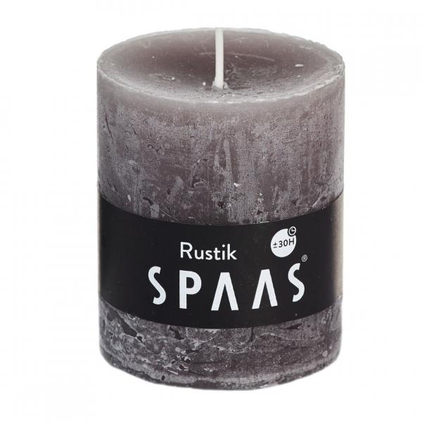(R) Spaas Stumpenkerze rustikal taupe 7 x 8 cm.