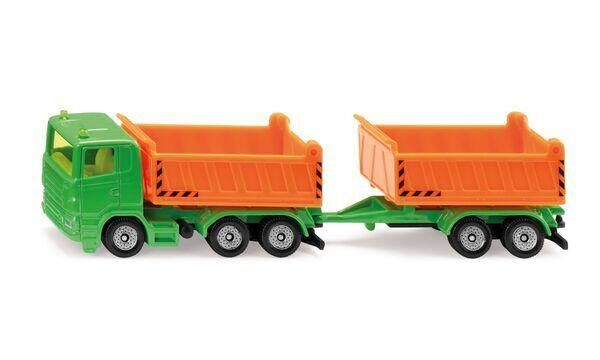 SIKU 1685 - Truck with tipping skip and tipping trailer
