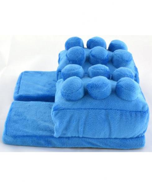 United Labels - Baustein /Klemmbaustein - Hausschuhe - Gr&ouml;&szlig;e XS (32/34) - Blau