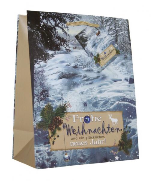 Weihnachtsgeschenkt&uuml;ten Kinder im Schnee - Medium - 5 Motive