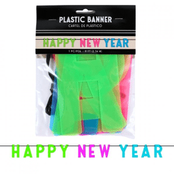 Letter garland Happy New Year neon 274 cm