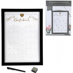 Guestbook fingerprint with glitter and marker 45 cm