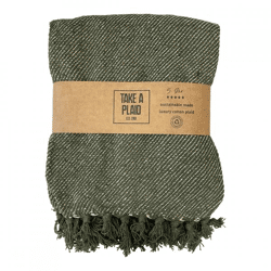 Take a Plaid 17 recycled cotton green 125 x 150 cm
