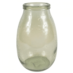 Vase recycled glass beige 28 cm