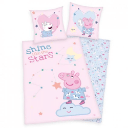 Peppa Pig - Renforcé bed linen - 80x80/135x200 cm