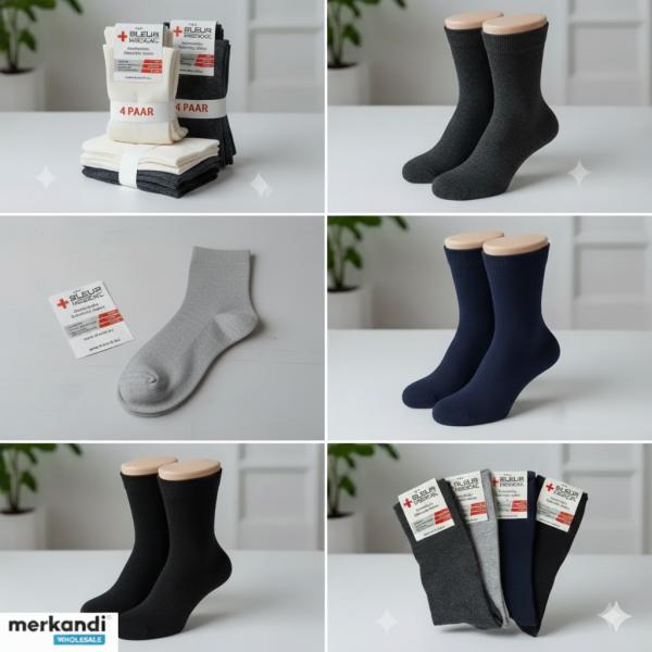 Diabetiker Socken 4er-Pack – ohne Gummidruck – Großposten – ab 1,96 € / Pack