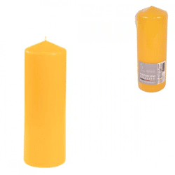 Gala stump candle yellow 6.8 x 20 cm