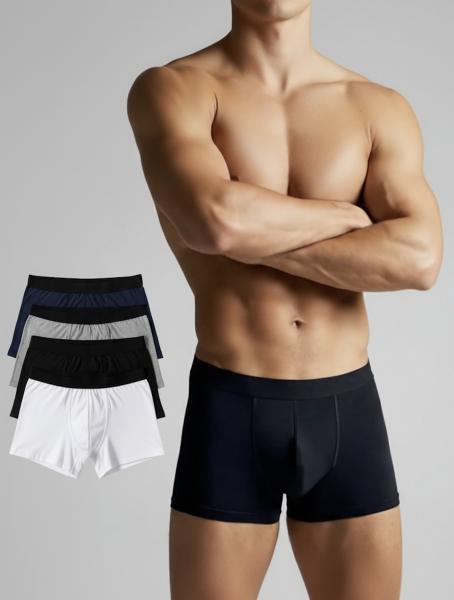 Herren BOXERSHORTS – 4er-Pack – M–XXL – 4 Farben - OPTIMAL SORTIERTE 1A-WARE – 25.000 Stk