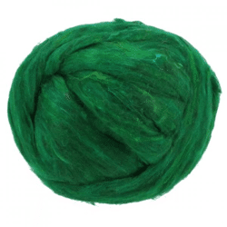 Cord recycled silk green 10.5 meters