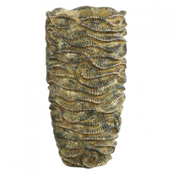 PTMD flower pot Waves brown high L 37 cm