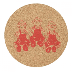 Coaster cork boys 9,5 cm 4 pcs.