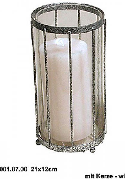 Windlicht mit Kerze Ostern Frühling 21x12cm