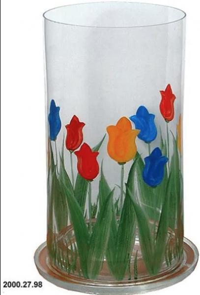 Windlicht Tulpe ca. 22 x 12 cm Ostern, Frühling, Garten, Terrasse, Deko