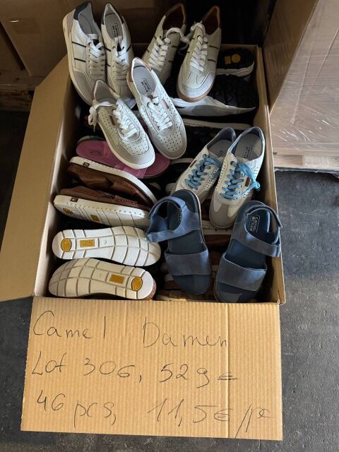 11,50€ Camel Active Damen Mix Schuhe, Lot 306 mit 46 Stk, Kategorie A, neue Ledermodelle Größe 37, Lagerware aus Deutschland