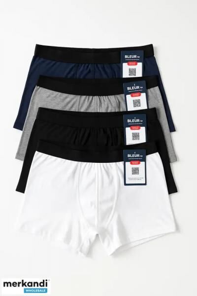 Herren BOXERSHORTS – 4er-Pack – M–XXL – 4 Farben - OPTIMAL SORTIERTE 1A-WARE – 25.000 Stk