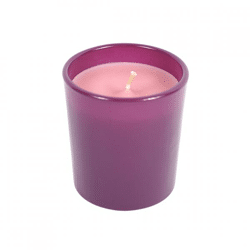 Duftkerze in lila Glas rosa 5,6 x 6,5 cm