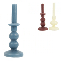 Candle candlestick 9 x 22 cm 3 assorted
