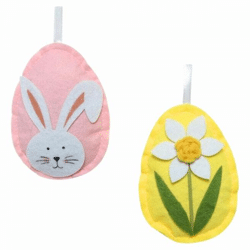 Easter egg pendant felt 11,5 cm 2 assorted