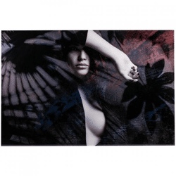 PTMD glass painting Exclusive Art Shady Lady by Monk 150 x 100 cm