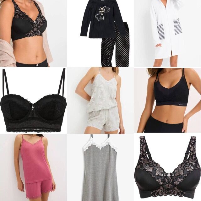 1,50 € Damenunterwäsche Mix aus deutschen Katalogen, BHs, Slips, Tops, Pyjamas und Badebekleidung, Größen XS–XXXL, weltweiter Versand