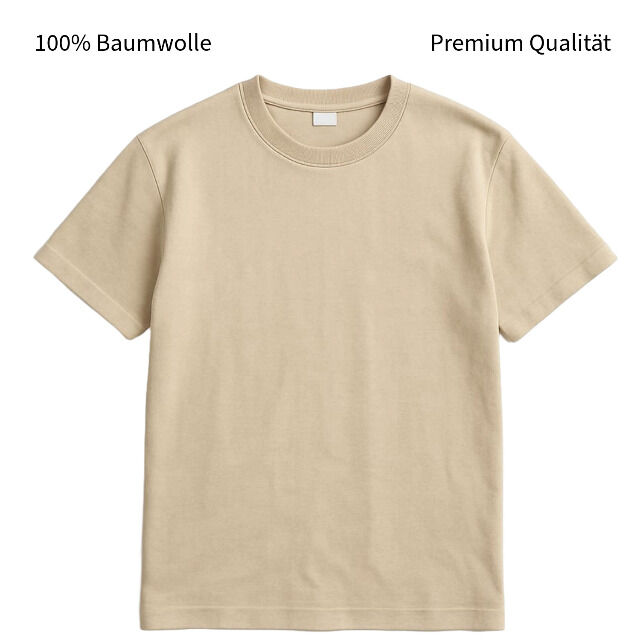 Herren Basic T-Shirt Premium Arbeits 100% Baumwolle Kurzarm Rundhals Freizeit