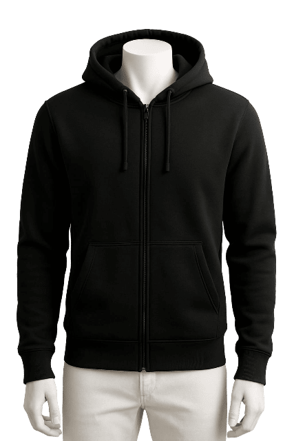 Herren Sweatshirt Kapuze Hoodie Zipp Pullover Sweatshirt Basic mit Reisverschluß