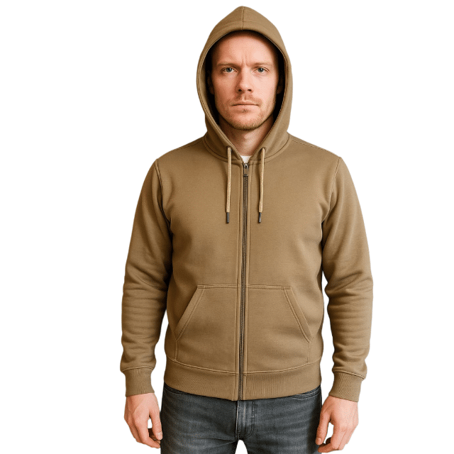 Herren Sweatshirt Kapuze Hoodie Zipp Pullover Sweatshirt Basic mit Reisverschluß